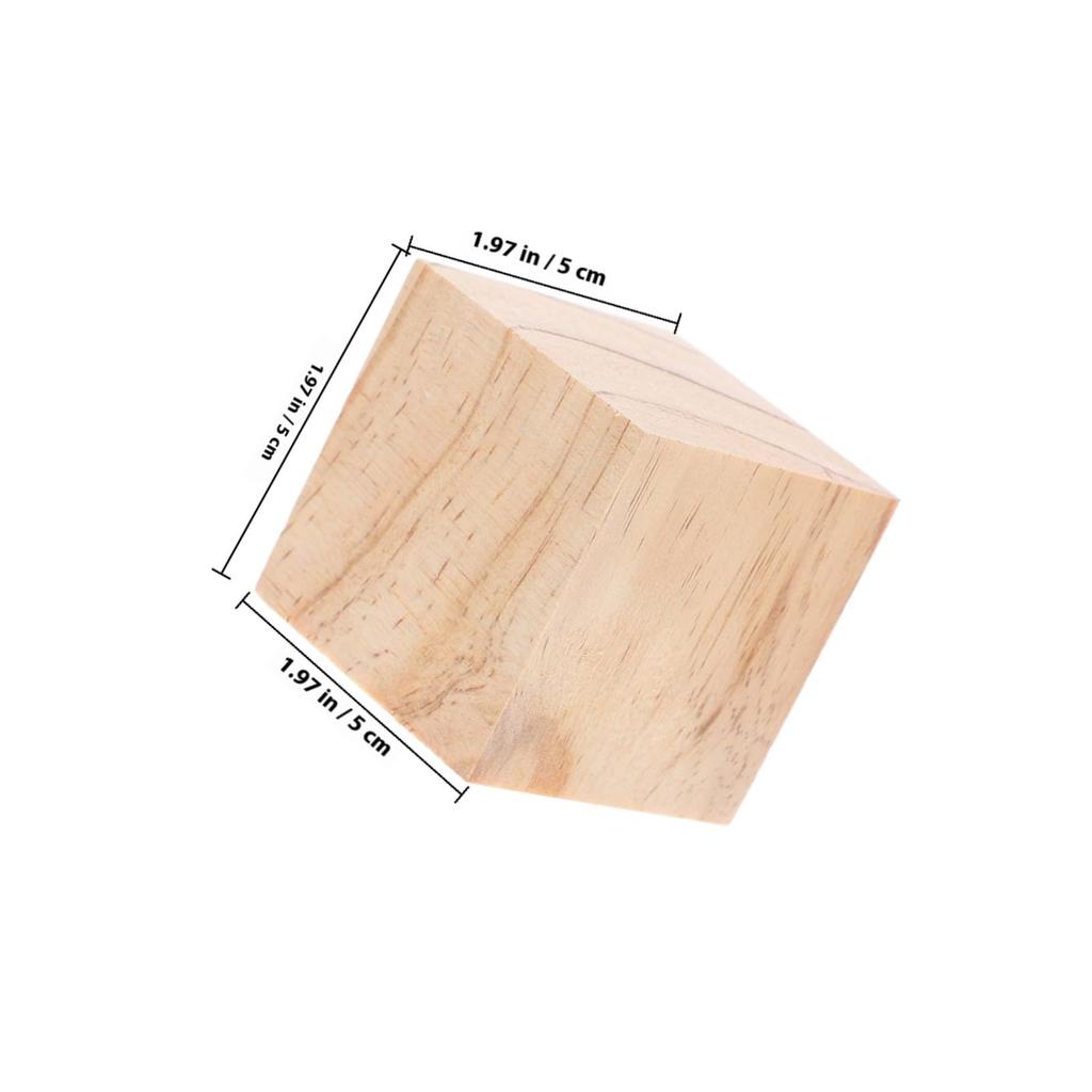 NOLITOY Set of 8 Unfinished Wood Blocks, 5cm Squares, for DIY Carving, Crafts, and Stamping