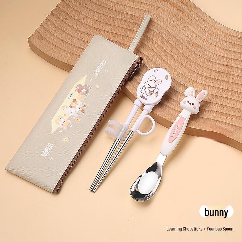 Abay Little Rabbit Kids  Training Utensil Set