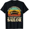 Never Underestimate an Old Sailor Nautical Sailing Sailboat T-Shirt