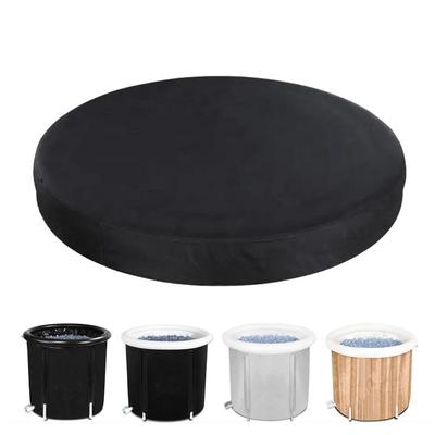 Outdoor Ice Bath Cover Drawstring Bathtub Insulated Cover Windproof Keeps Cold Ice Bath Cover For 29.5-Inch Diameter Cold Plunge