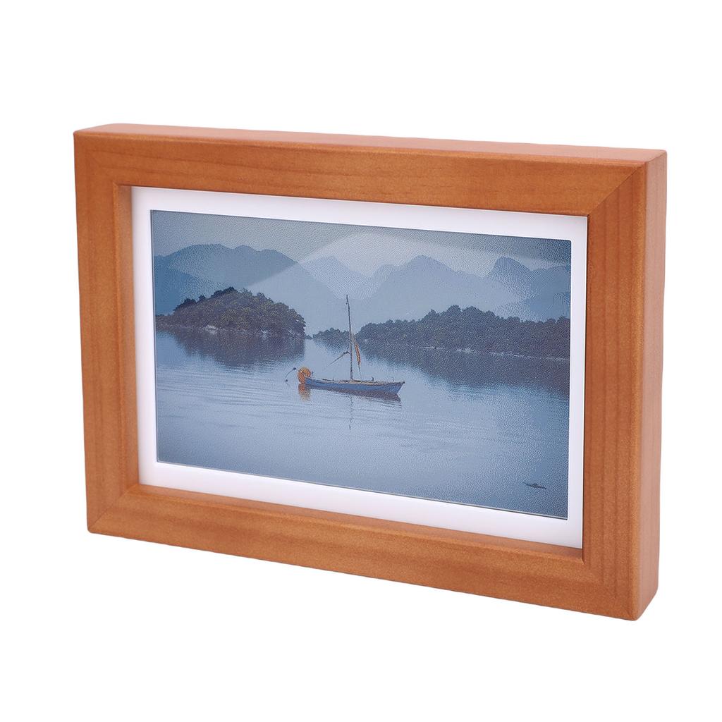 7.3 Inch E Paper Ink Display Photo Frame B Type E6 800x480 Full Color Wooden Electronic Picture Frame for Home