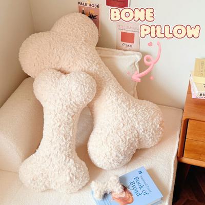 Non-Toxic Comfortable Bone Shape Plush Toy Stuffed Bone Long Pillow Bag Pendant Nordic Style Pillow Cuddly Plush Toy Gifts For Children