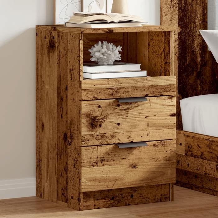 VidaXL Bedside Table Old Wood 40x36x65 Cm Engineered Wood, Cabinet, Bedroom Furniture, Support of 856844