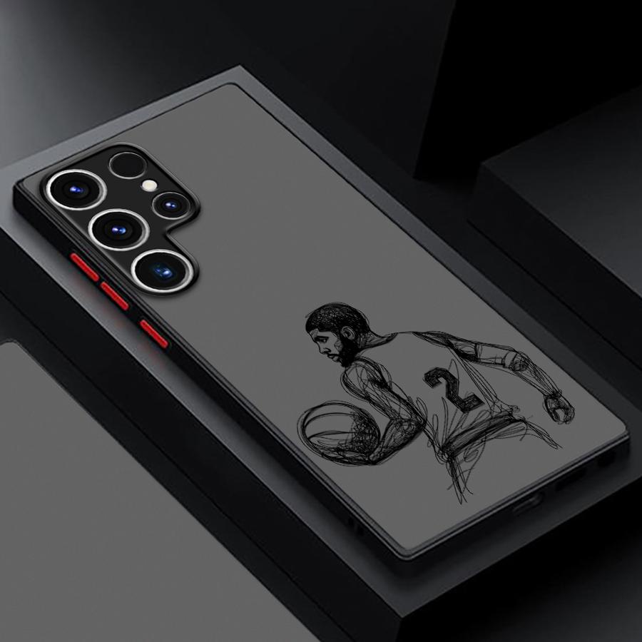 Cartoon Basketball Star Sports Case for Samsung Galaxy S23 Ultra S20 S24 S25 S21 FE S10 S21 5G S9 Plus S22 Plus Black Edge Shell