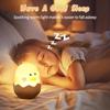 1pc Cute Eggshell Duck Silicone Night Light USB Interface Rechargeable Children's Room Night Light for Bedroom Bedside Kid Room
