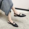 Silver Bag Head Sandals, New Low-heeled Pointed Flat-soled Sandals, Temperament Fashion Shoes