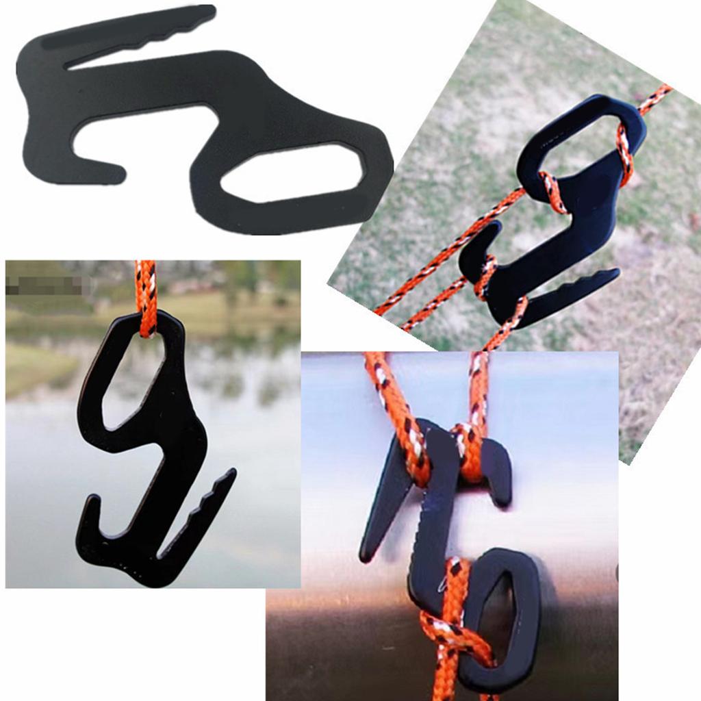 Rope Tightener Tent Tether Fastener Hook Aluminum Alloy Hook Tight Rope Buckle for Outdoor Canopy Tent Easy to Use