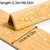 1pc 2.3mX12cm  Wall Edge Strip Stickers Self Adhesive Waterproof Baseboard Wallpaper Border Wall Sticker Bedroom Wall Decoration
