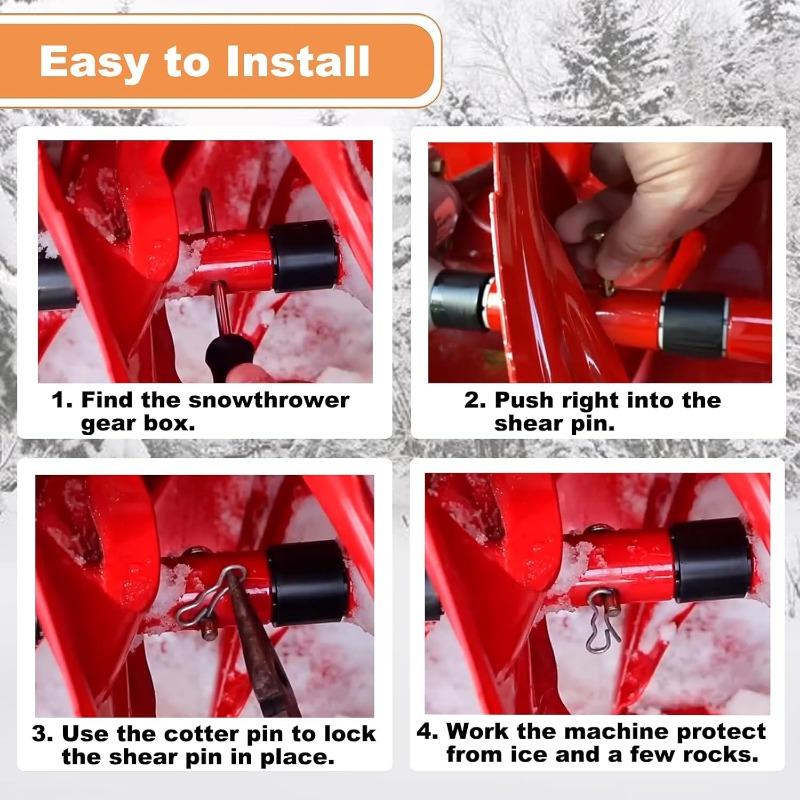 10 CONJUNTOS 738-04124A e 714-04040 Pinos de cisalhamento de reposição para limpa-neves MTD