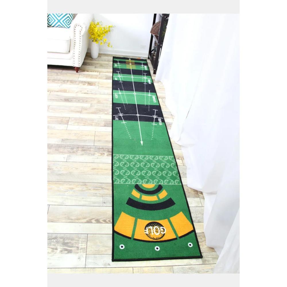 BEPAN Portable Carpet Indoor Office Home Golf Putter Practice Carpet Trainer Strike Pad Golf Mat Golf Green Trainer