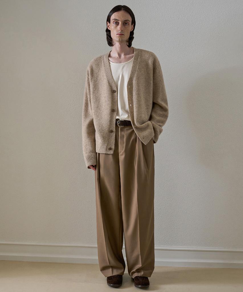 TRIP LE SENS Custom Pintuck Curved Wide Slacks_Beige (Type A)