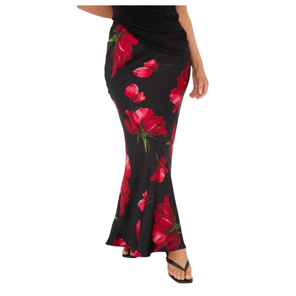 I Saw It First Womens/Ladies Satin Maxi Skirt