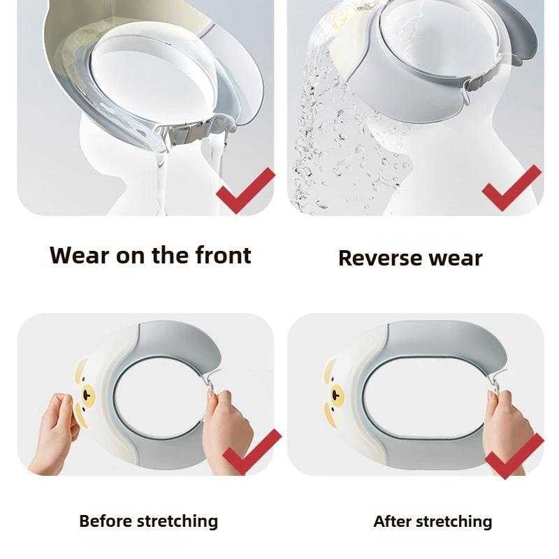 Infant Bath Caps Goods Infant Ear Protection Children Shampoo Shield Bath Head Cover Infant Shower Hat Adjustable Hair Wash Cap