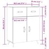 VidaXL Buffet gris béton 69,5x34x90 cm bois d'ingénierie 827952