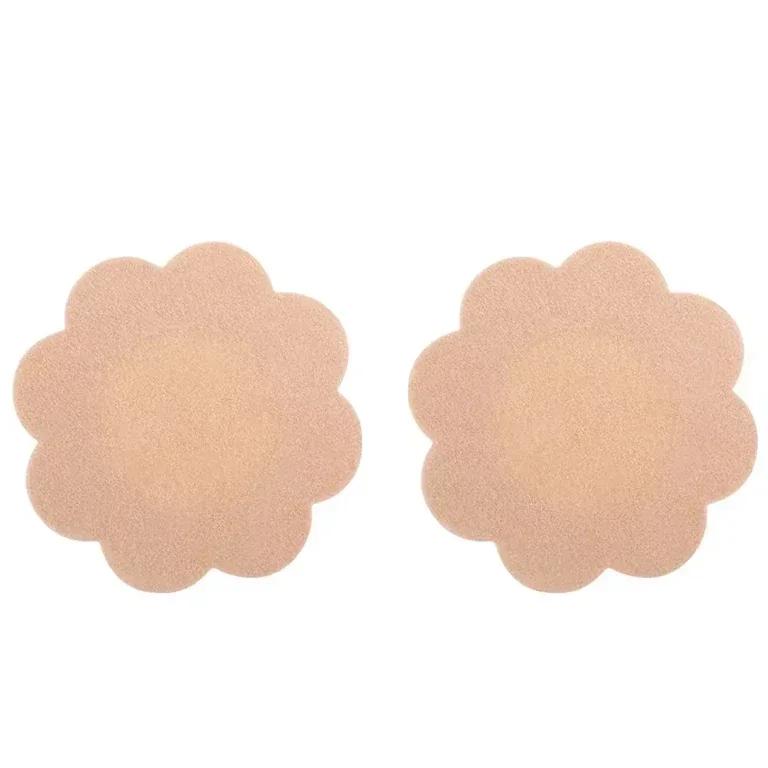 2pcs New Non Adhesive Invisible Anti Convex Point Thin Nipple Patchs No Trace Thin Nipple Patch Solid Silicone Chest Patchs One Size
