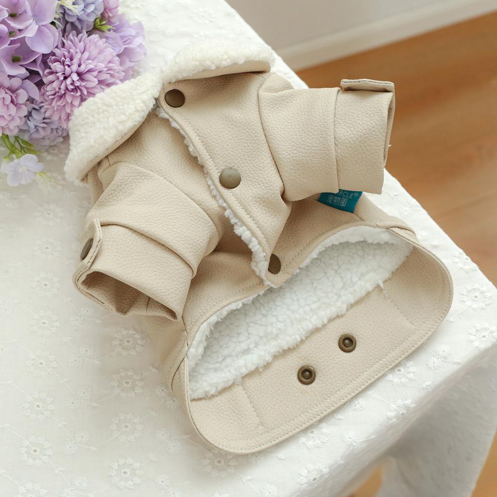 Waterproof Dog Coat Snow Winter Leather Outfit For Small Medium Animal French Bulldog Chihuahua Pet Suit Down Jacket Clothing