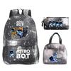 Game Astro bot peripheral printing fashion primary and secondary school students schoolbag three-piece set multi-function large capacity