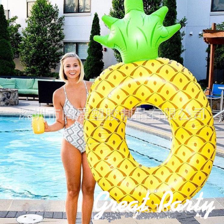 

Inflatable Pineapple Swim Ring for Adults 40CM