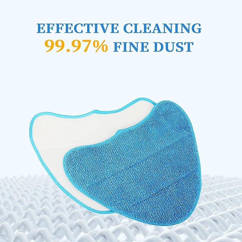 Reusable Steam Mop Replacement Pads - Compatible with Most Steam Mops for Hard Floor Cleaning