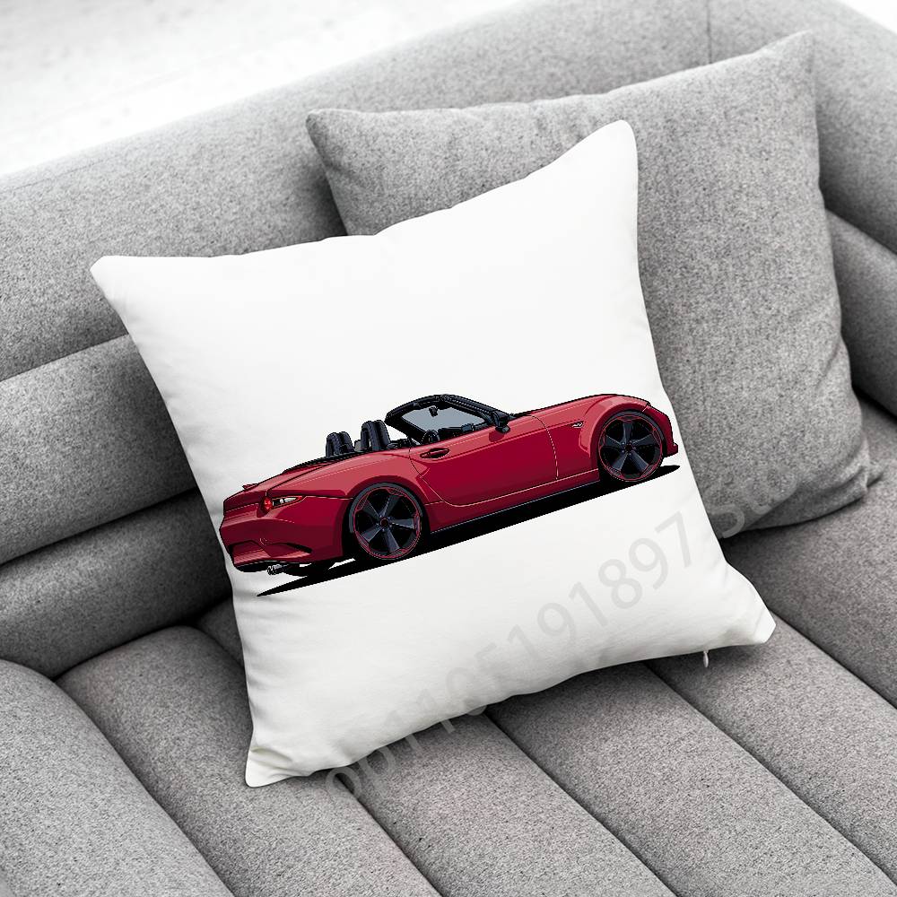 M-Mazda M-MX5 Car Throw Pillow Case For 45x45cm 40x40cm 55x55cm 50x50cm 30x30cm Square Car Pillowcase Shell