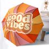 1pc Good Vibes Automatic Open/Close Umbrella, Portable Folding Umbrella for Travel, Themed Events, It Is Suitable As a Gift