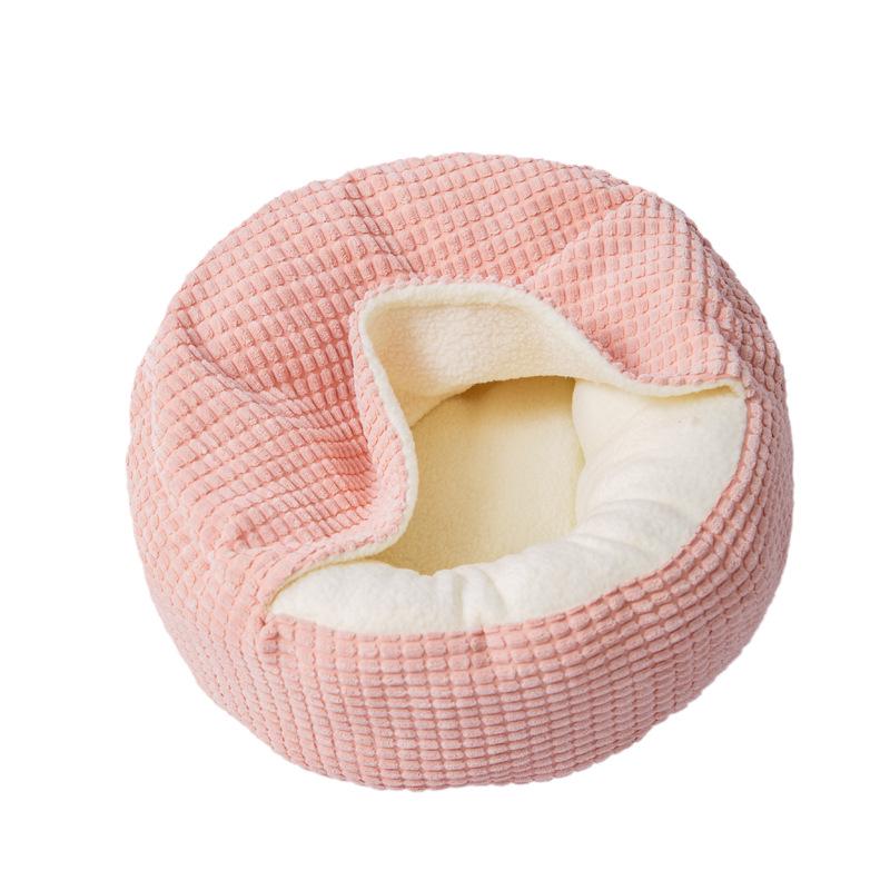 

Mini Portable Pet Nest: Warm Winter Dog & Cat Cave Bed Diameter 40cm розовый