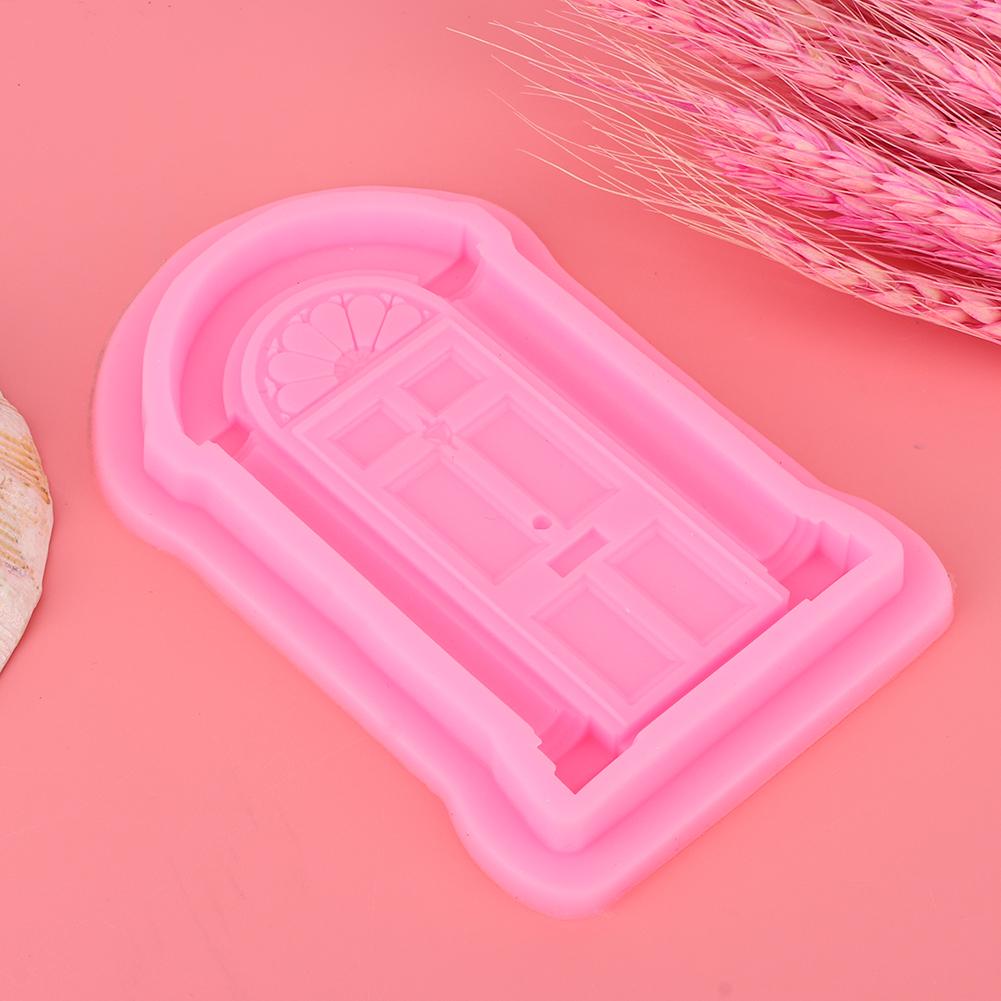 2pcs DIY Door Window Silicone Mold Cake Fondant Cookie Mould Decorating Baking ToolPink