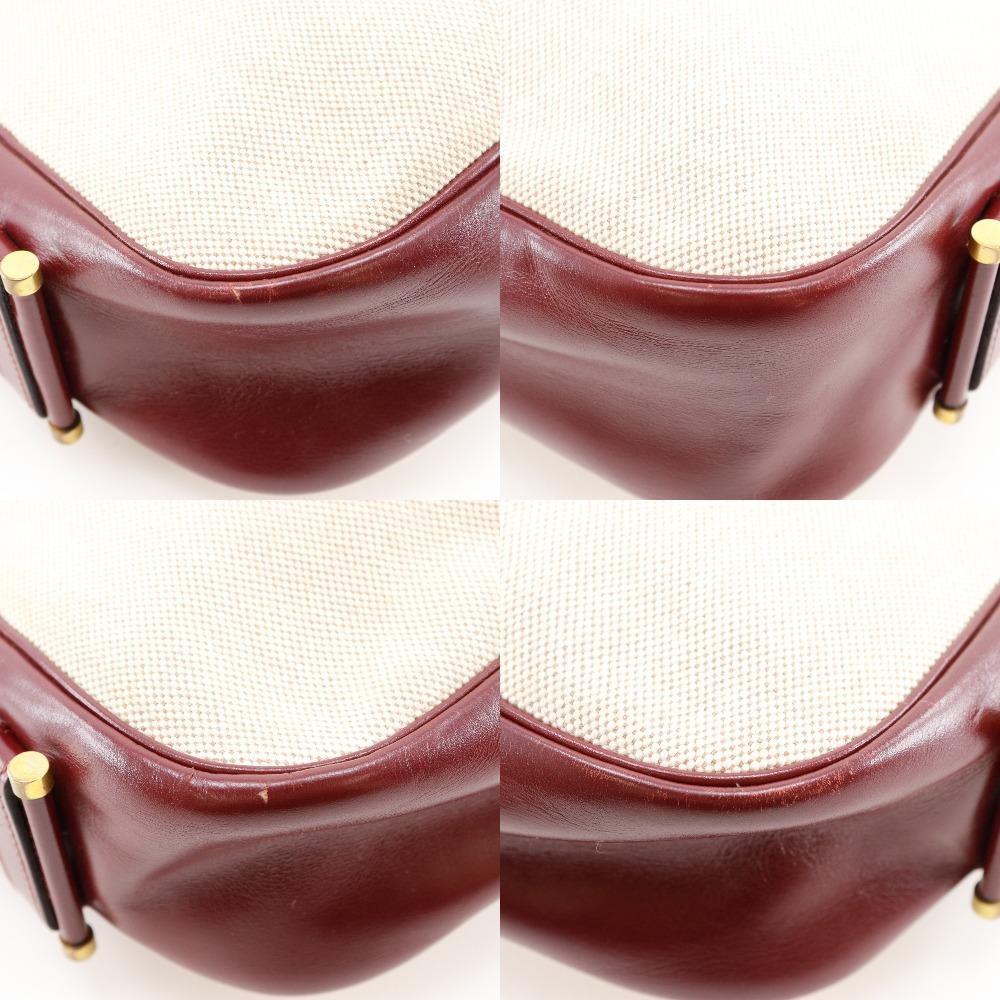HERMES Sako Shoulder Bag vintage beige Tower ash/Calfskin Women Used