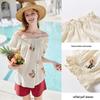 Women's Resort Style Cotton Puff Sleeve Top