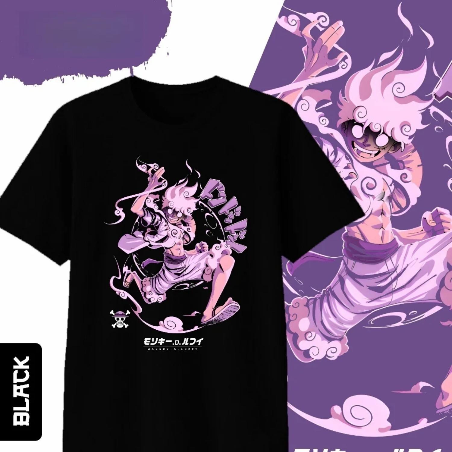 

2026 Mobile Suit Gundam Fashion Anime parent-child tee Graphic Monkey D S чёрный