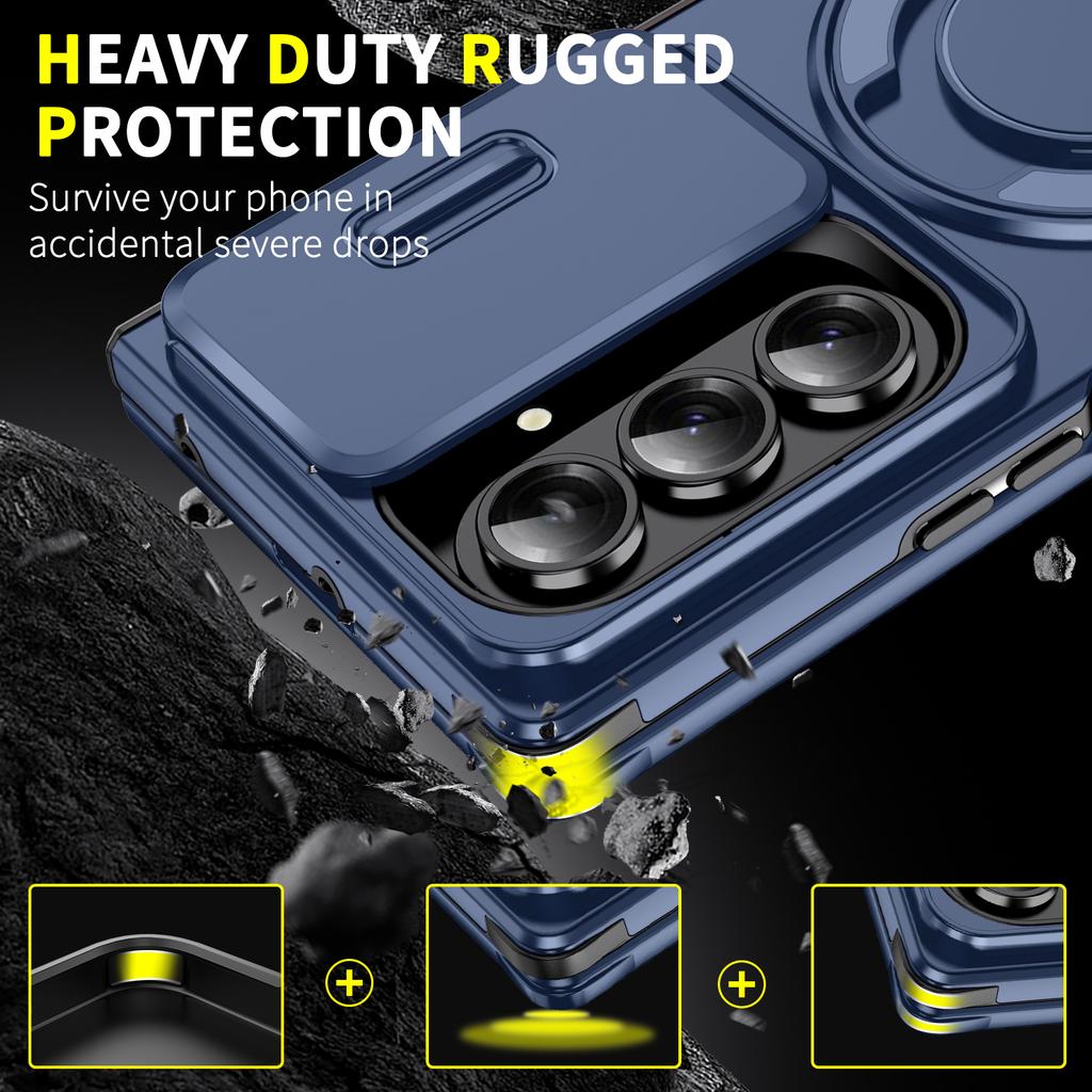 Shockproof Finger Ring Holder Phone Case for Samsung Galaxy Z Fold7 5G Fold6 Fold 7 ZFold7 Fold 6
