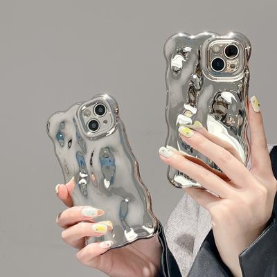 Compatible with iPhone 16 Pro Max Apple 17 Phone Case New Electroplated Bubble Case 14/15 Personalized High-end Feel