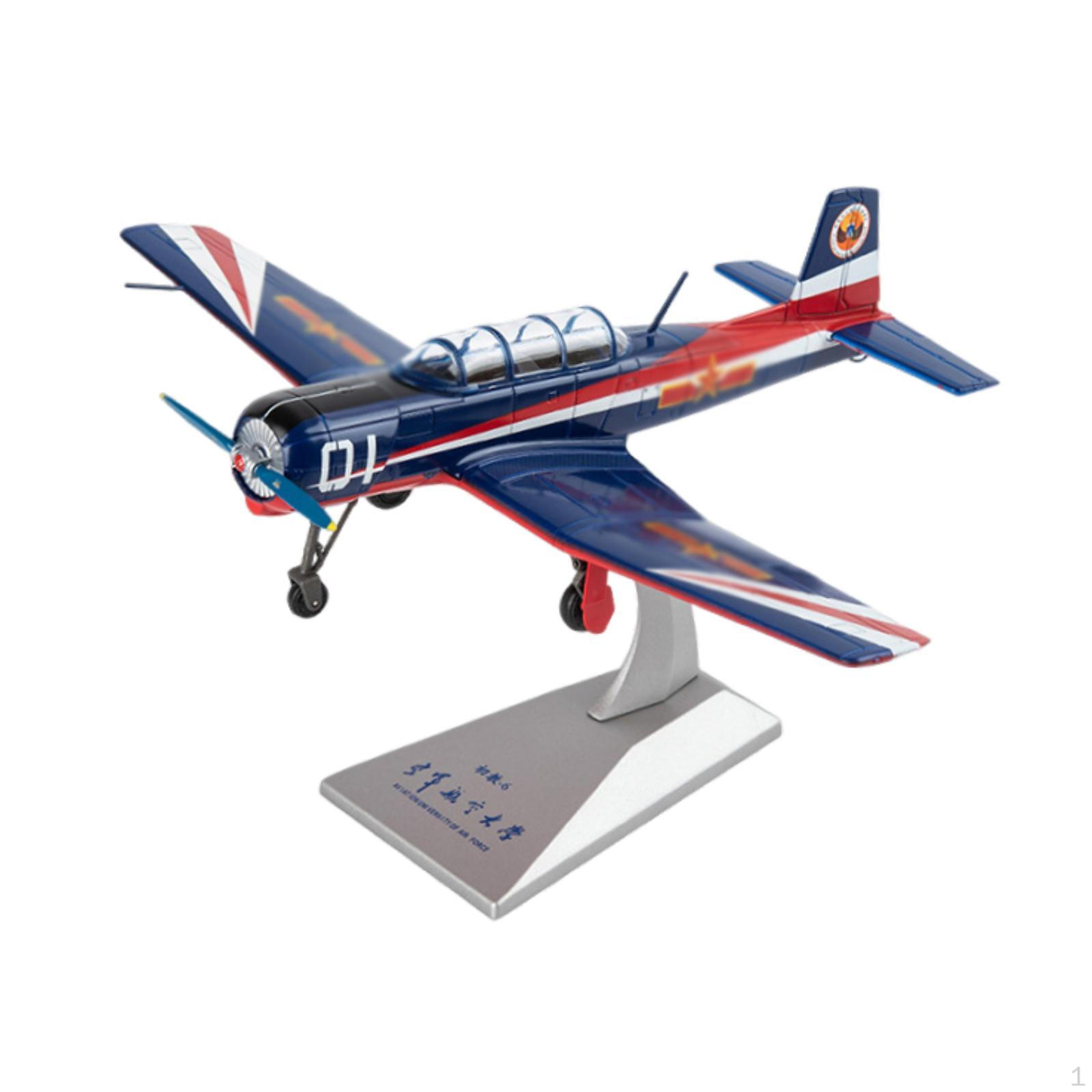 

Модель реактивного самолета 1/48 с подставкой - Коллекция игрушек Литой самолет Идеально для дома, темно-синий