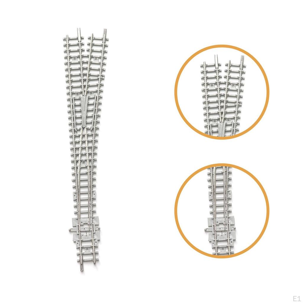 Train Model Turnout Scale for Enthusiasts White Copper 19cmx1.65cm Railroad Railway System