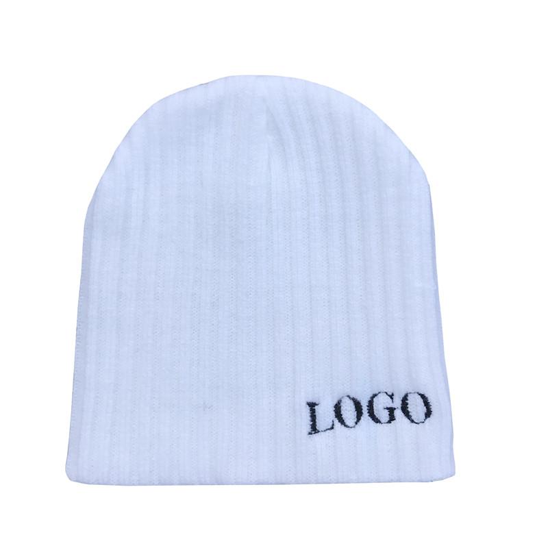 10Pcs Winter Beanie Men Skullies Embroider Logo Letter  Beanie Hat Mens Winter Solid Color Warm Knit Ski Skull Cap