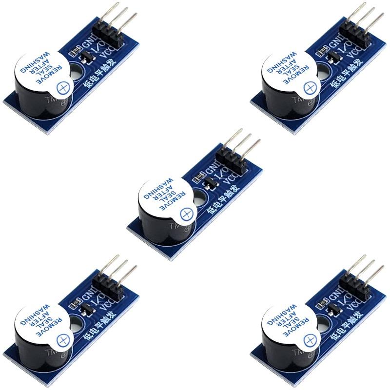 5/10PCS Active/Passive Buzzer Low Level Modules 3.3V-5V Buzzer Alarm Beeper Module 3 Pin Beep Sensor Module for Arduino, ESP32,