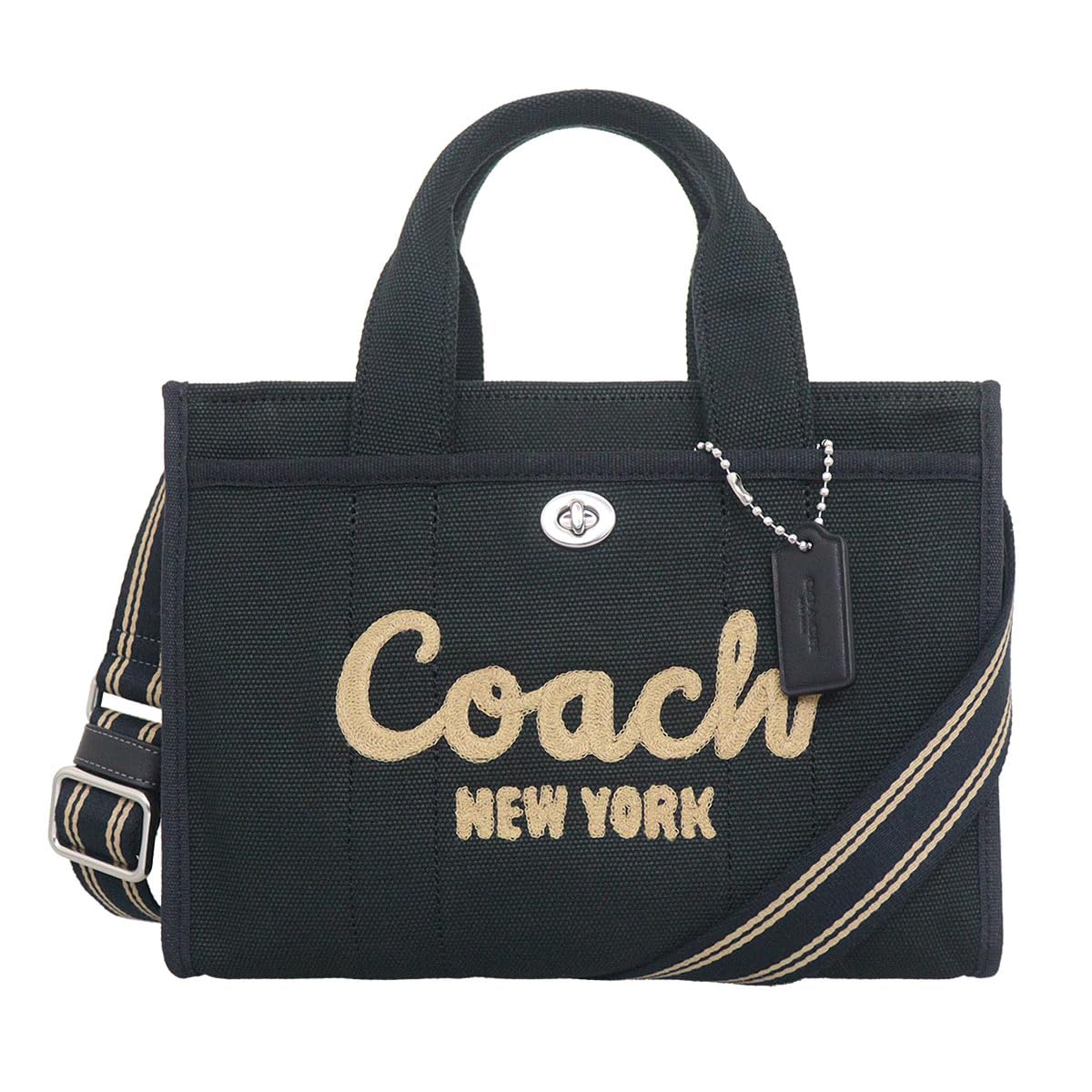 

Сумка CP164 CP164 Black Canvas Recycled Leather Cargo Tote 26 [Coach] (Сумка) Жіночий [бренд] [товар] чорний