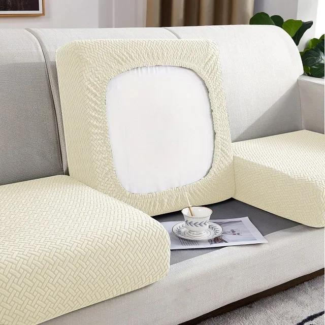 Thick Jacquard Sofa Seat Cushion Cover Funiture Protector Couch Covers For Sofas Anti-Dust Removable Seat Slipcover Kids Pets