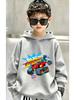 Autumn/Winter Fun Monster Machine Pattern Children's Hooded Sweatshirt Warm Hooded Sweater