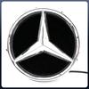 LED-speilemblemlys frontgrill opplyst logo stjernemerke for Mercedes Benz ABCESR SL ML GL GLA GLK