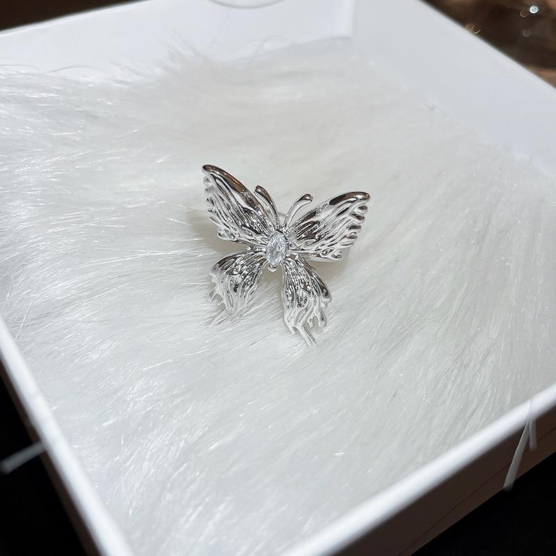 Vintage Palast Blumenring Diamantstil Leichter Luxus Premium Zeigefinger Schmuck