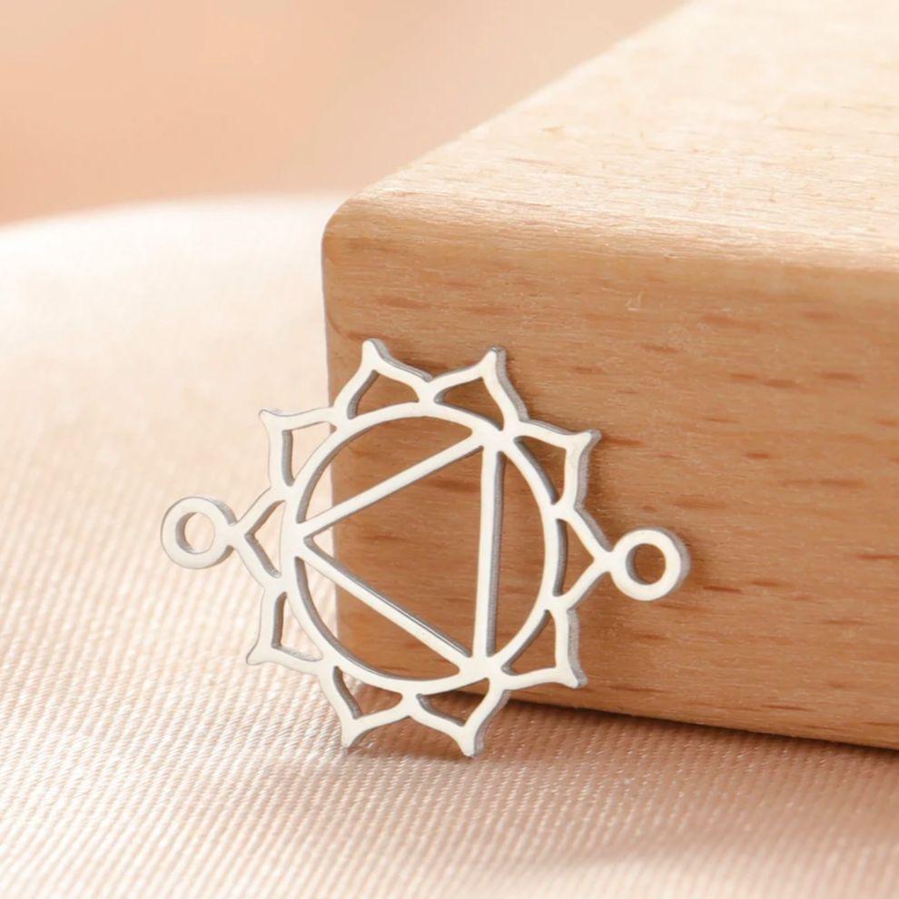 LIKGREAT Yoga Pendant 7Chakra Pendants for DIY Jewelry Handmade Decor Energy Healing Meditation Charm for Bracelet Necklace Gift