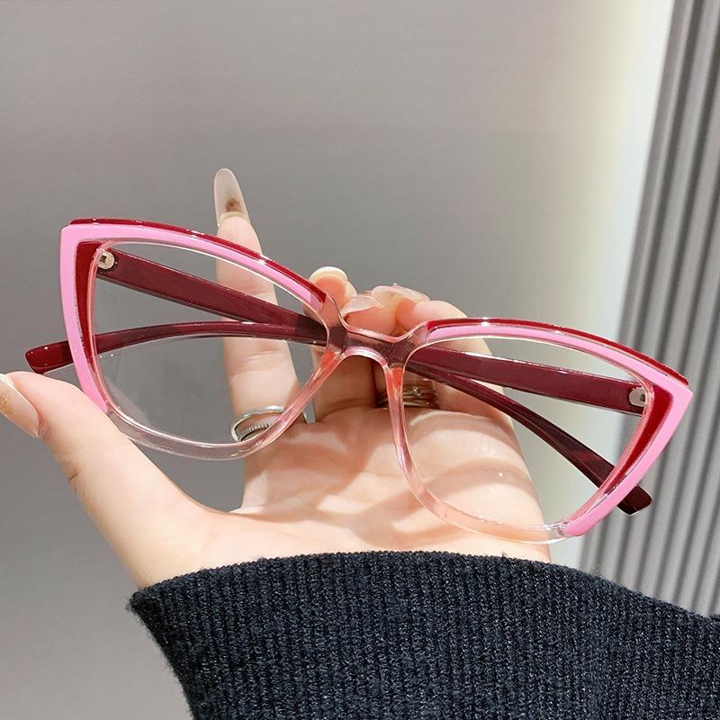 

+1.0~+4.0 Color Blocked Reading Eyeglasses Anti Blue Light Eye Protection Glasses Computer Protective Goggles For Men And Women 2