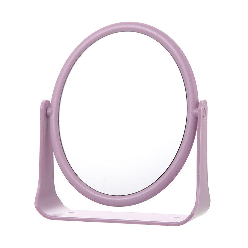 Rotatable Square Double-Sided Desktop Makeup Mirror for Dormitory