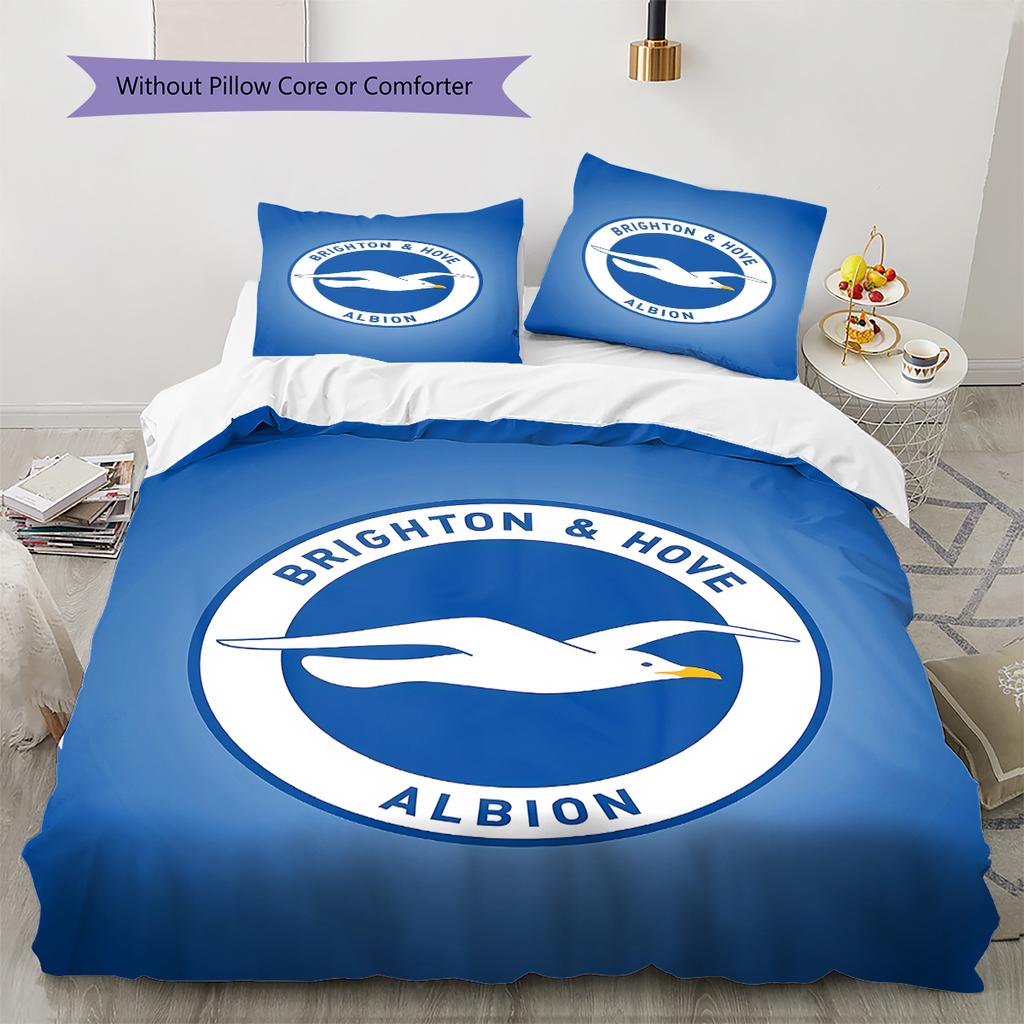 Brighton Muster Bettwäsche, Steppbett Set Bettbezug Kissenbezug Zuhause Geburtstagsgeschenk (1 Bettbezug + 2 Kissenbezüge, ohne Füllung)