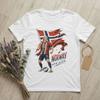 Haaland Norwegen Fußball T-Shirts Unisex Unisex Crazy 100% Baumwolle T-Shirts Rundhals Kurzarm T-Shirt Große Größen Kleidung