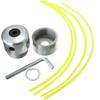 Aluminum Alloy Grass Trimmer Head Universal Aluminum Trimmer Head with Four Trimmer Lines for Brush Cutter Grass Trimmer