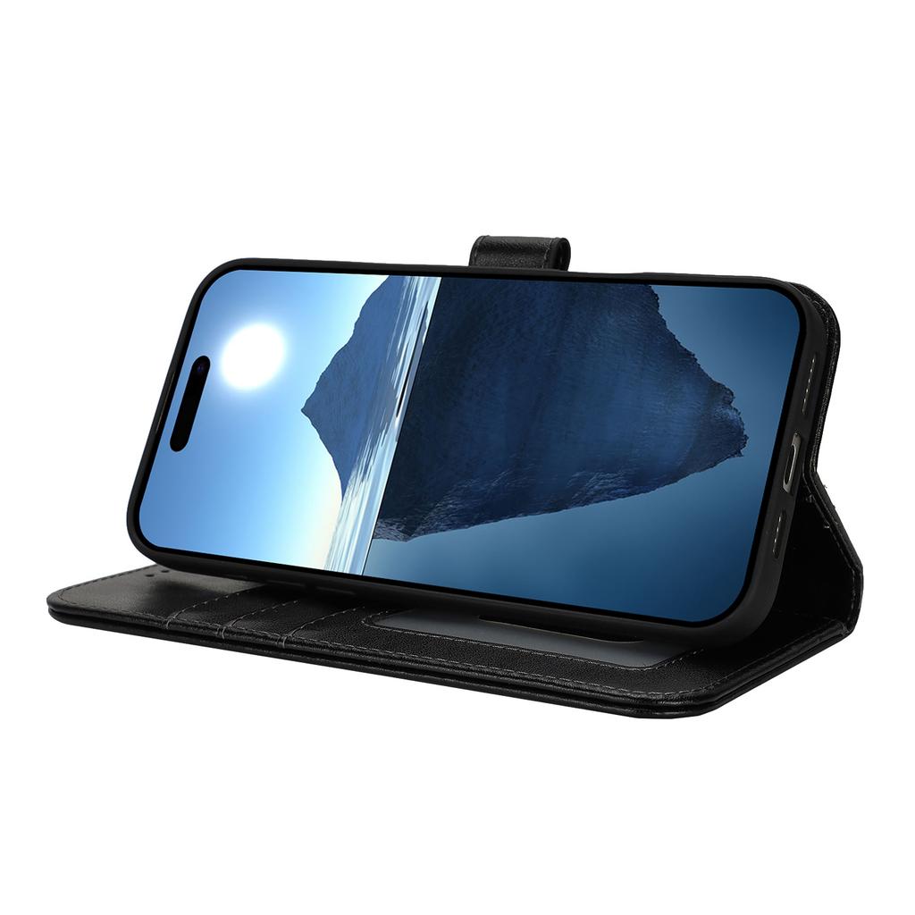 For iPhone 16 Plus Case R61 Texture Wallet Leather Flip Phone Cover