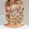 Shiny Faux Pearl Rhinestone Women Hairpin Bridal Comb Wedding Banquet Headdress
