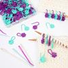 100Pcs Flower Shape Locking Stitching Markers Clip with 8 Large Eye Sewing Needle Knitting Marker Sewing Accessories